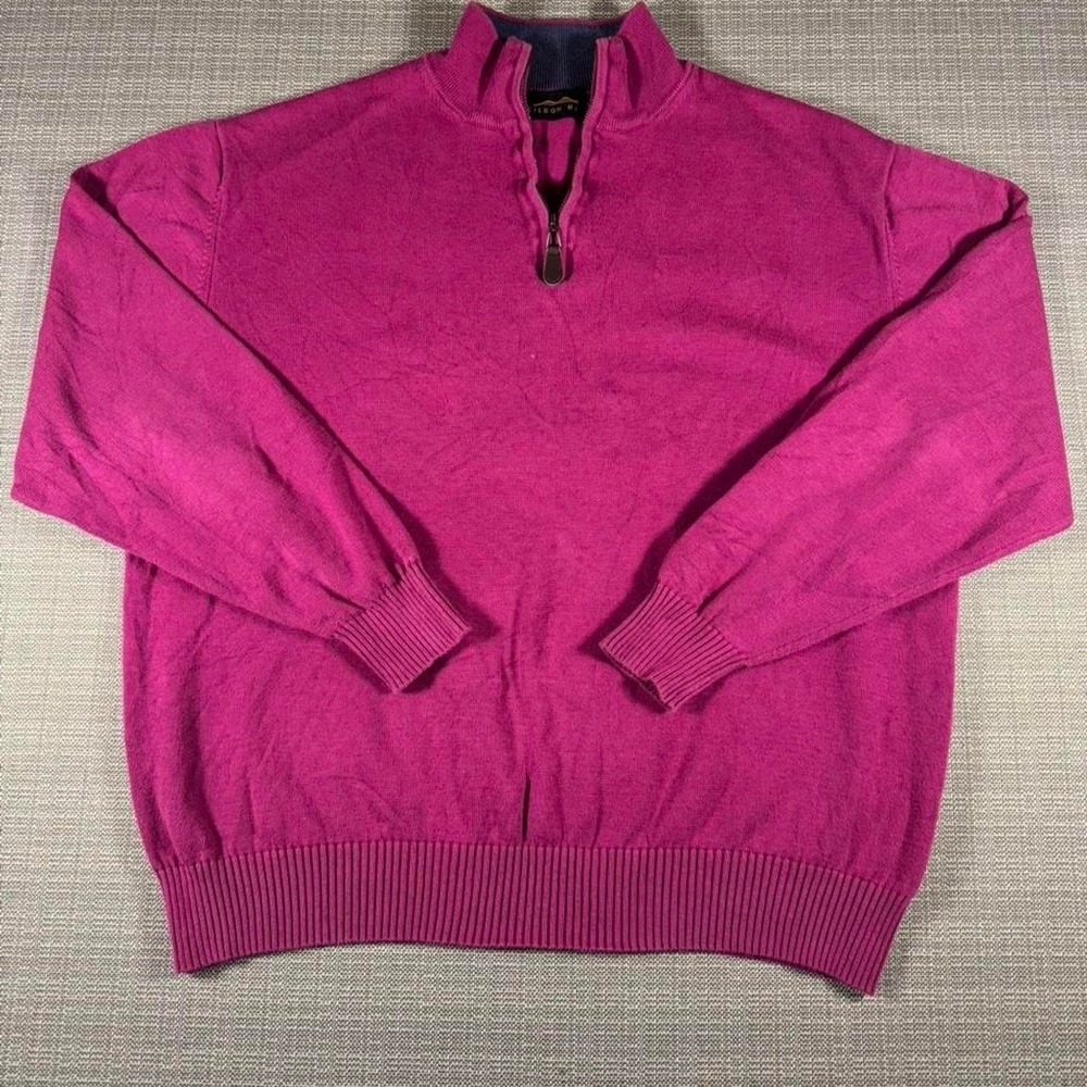 Eildon Hills pink quarter zip sweater